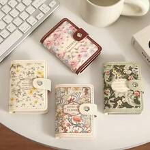 Floral Oil Painting Style Card Holder For Women, Retro Design, Multi-Slot Card Holder For Bank Cards And ID Documents, Large Capacity, Compact And Portable/Mini, PU Leather, Transparent Card Slots, Snap Clasp Design, Artistic And Natural Style, Essential For Business Trips, Travel, Daily Commute, And As A Gift. High-End Design, Unique Features, Stylish And Lightweight.Mother's Day,Mom,Mother's Day Gift,Flower,Jewelry,Mother's Day Decorations,Mother's Day Party Supplies,Women,Pink,Gift Set - 清新雛菊 - 查看 3