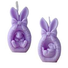 1 pieza Vela perfumada con forma de conejo, decoración del hogar, vela perfumada de conejo de Pascua, regalo de vela perfumada - 1PC - Ver 5