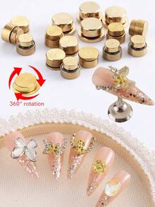 迷你金属美甲旋转配件 美甲饰品 3D美甲旋转饰品 旋转轴承美甲工具 美甲戒指饰品 旋转轴承 DIY美甲沙龙美甲工具 - 彩色 - 查看 7