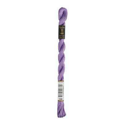 Anchor Perlgarn Stärke 5 4585000-00109 lavendel Stickgarn, 100 % Baumwolle, 5g Strängchen