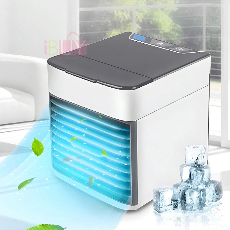 Aire Acondicionado PortáTil Mini, Ac PortáTil Personal Con 2 Velocidades Y 2 Modos De NebulizacióN, Enfriador De Aire Recargable, Aire Acondicionado Silencioso Para HabitacióN, AutomóVil, Oficina Y Exteriores, Enfriador De Aire PortáTil, Ventilador De RefrigeracióN Por Agua, Ventilador De RefrigeracióN Mini, Ventilador De Aire Acondicionado Con 3 Niveles De Velocidad Del Viento, 2 Niveles De Rociado Y 3 Niveles De Temporizador, Tanque De Agua Grande