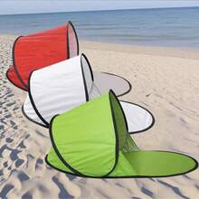 1件装沙滩遮阳篷] 弹出式遮阳帆篷 - 便携式沙滩帐篷，防紫外线，易于闭合，不防水，附赠小型收纳袋 - 1pc - 查看 4