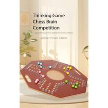 1pc Arabic Playing Cards, Entertaining Multi-Player Pinball Jackaroo Board Game, Family Fun - Multicolor - View 5