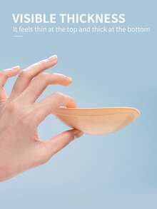 2/1 Pair Bikini Bra With Sponge Padding + 10 Non-Woven Fabric Breast Pads, Thickened, Breathable, Self-Adhesive, Non-Slip, Push-Up Upper Bust Support Bra Pads. - Multicolor - View 7