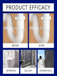 JAYSUING Leckage-Reparatur-Klebstoff, wasserdichte und feuchtigkeitsbeständige Beschichtung für den Innen- und Außenbereich, Dichtmittel für undichte Rohre. Speziell entwickelt, um Oberflächen bei Rissbildung schnell zu verbinden und in den Originalzustand zu versetzen. - A - Übersicht 10