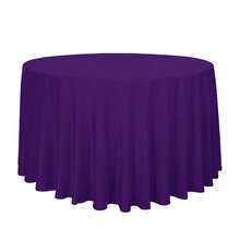 Round Table Cloth, Oil-Proof Spill-Proof And Water Resistance Microfiber Tablecloth, Decorative Fabric Circular Table Cover For Outdoor And Indoor Use (Violet, 108 Inch Diameter) - Violet - View 1