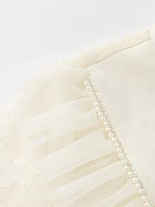 Balabala 2024秋季新款中国风女童A字薄纱连衣裙 - 白色 - 查看 11