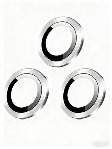 银色三芯CD图案高清手机摄像头镜头保护膜，兼容 11/12/13/14/15/16/17 Air/17 Pro/17 Pro Max - 銀色 - 查看 6