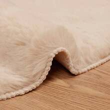 Tappeto in pelliccia sintetica di coniglio Olite Taupe Ø 100 cm Poliestere - 1PC - Visualizzare 6