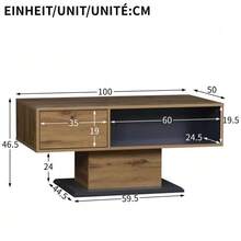 Modern Coffee Table With Double-Sided Storage, Large Shelf And Additional Inner Compartment: Versatile Living Room Table With A Practical Organizational Design. - Gray + Wood - View 12