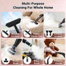 8-In-1 Handheld Steam Cleaner | High-Pressure Steam Engine, Large Water Tank, Suitable For Home Use, Hardwood Floors, Indoor Decor, Kitchen, Bathroom, Floors, Grease Cleaning - EU F Type Plug(220-240V) - View 6