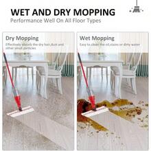 Microfiber Spray Mop Pads Compatible With Oceda ProMist MAX, Dual-Action Washable Flip Mop Pads Replacement For Dry Wet Floor Cleaning, 3 Packs Red - 3 Packs Red White Mop Pad for Promist Max - View 6