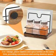 For Salt And Pepper Shakers Napkin Salt And Pepper Holder For TableMetal Napkin Holder - D - View 3