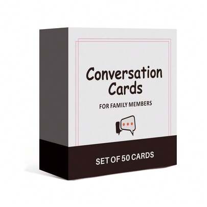 HEART BRIDGE 1pc Family Conversation Card Game, Tabletop Game, Party Interactive Toy, Strengthen Family Bonding, Unlock Heartwarming Moments, Suitable As Thanksgiving/Birthday/Valentine's Day/Halloween/Christmas Gift, Great For Family Gatherings. |50 Cards|