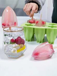 1pc New Ice Cream Silicone Mold, DIY Ice Pop Mold - Multicolor - View 5