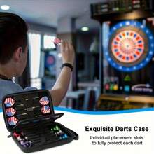 Storage Case For 12 Darts, Designed To Hold Dart Tips, Shafts, And Flights - Black - View 5