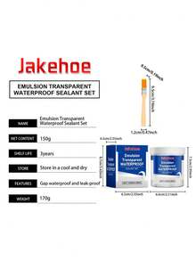 透明防水密封胶，速干隐形密封胶，适用于建筑工地和家庭使用 - A - 查看 4