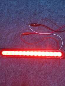 2pcs Car Side Lights, LED Light Strips, Edge Lights, Car Modifications, Red Lens Lights, Auxiliary Lights, Suitable For Various Car Models - A - View 3