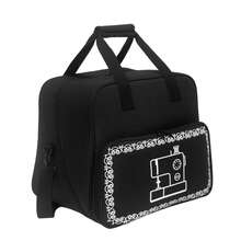 Sewing Machine Carrying Case With Multiple Pockets - Adjustable Shoulder Strap, Fits Most 15-18 Inch Sewing Machines, Made Of Waterproof Oxford Cloth - Black - View 4