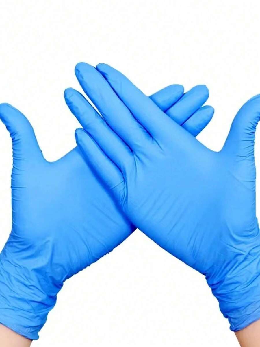 1 Pack Disposable Nitrile Gloves, Thick High Elastic Latex Gloves For Dishwashing, Waterproof Oil-Resistant PVC Household Gloves - A - View 1
