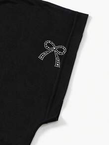 11件装女士纯色蝴蝶结水钻发带，弹性下巴带针织帽，柔软舒适休闲百搭头巾，适合日常四季佩戴 - 178-黑色 - 查看 8