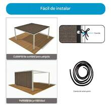 5x6M Malla Sombra Raschel Protección UV del 95 %, Toldos para Exteriores para Jardín con Ojetes Metálicos + 4 Cuerdas de 10mTela Sombreado para Invernadero, Patio, Plantas, Cobertor para Perrera - La red proporciona sombra, aislamiento, retención de humedad y refrigeración, La tela para sombra es fácil de instalar y quitar, lo que le permite colgarla y quitarla sin esfuerzo - Café integral - Ver 5