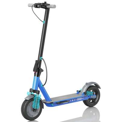 Foldable Electric Scooter For Adults Teens, 350W Powerful Motor, 19MPH Max Speed, 21 Miles Long Range, Smart APP Control, 10" Solid Tires, 3-Second Quick Folding Portable Commuter E-Scooter