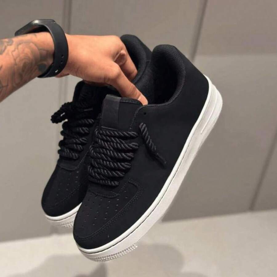 Promotion: Unisex Air SB Vision 1 Premium Sneakers - Casual, Stylish, For Gym, Skate, And Home Use. - Đen và trắng - Xem 1