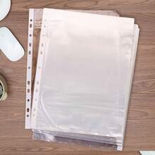 100 Pcs A4 Clear Document Folder, Waterproof Case Transparent Document Bag Paper Holder File Folder, Clear Plastic Folder - 100pcs - View 6