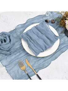 Camino de mesa de arpillera rústico, camino de mesa de arpillera estilo bohemio, adecuado para decoración de bautizo de bebé, fiesta de cumpleaños, diversos festivales, bodas, decoración de mesa de fiesta - Varios colores - Ver 5