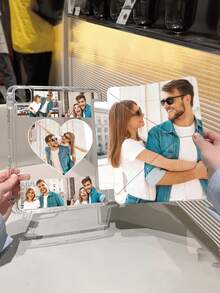 1pc Customizable Photo Slim Transparent Case Suitable For IPad 10th Gen 10.9" (2022) / IPad (A16) 11" 11th Gen (2025) / IPad Air 4th/5th Gen, IPad Pro (2020/2021/2022/2024), Thin & Fashionable With Pencil Slot, Multi-Angle Y-Shaped Stand - White - View 2