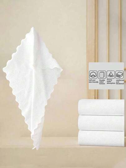 5个/套一次性浴帽，独立包装，吸水性强，加厚干发巾，便携旅行装，男女通用成人尺寸，速干，适合日常使用