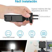 Mini Luz Led Rgb Tonos Panel Portátil Fotografía Y Video - Negro - Ver 4