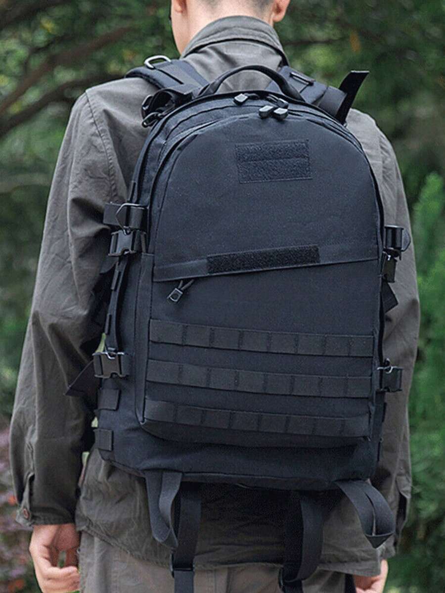 Mochila Tactica Gran Capacidad 40L Uso Rudo Impermeable de Uso Rudo, Mochila para Senderismo al Aire Libre - Negro - Ver 1