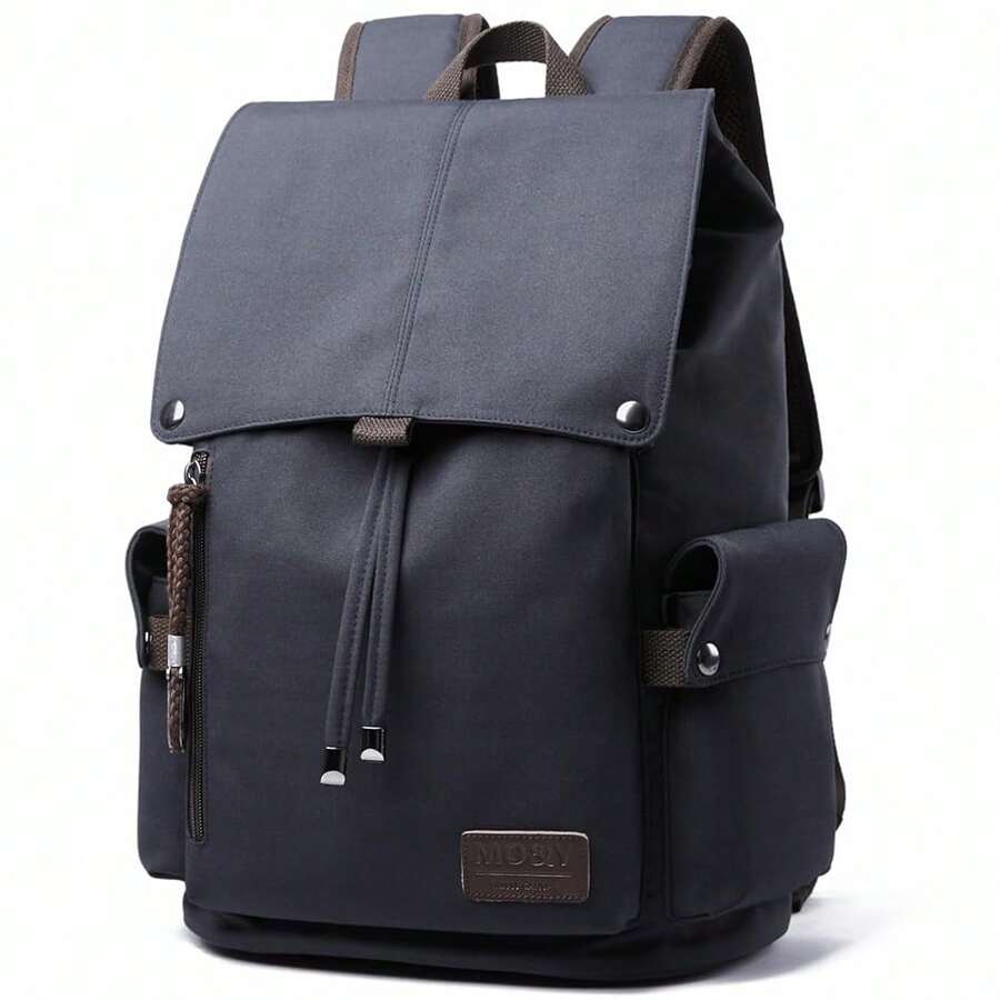 Casual Backpack For Men, Vintage Backpack Fits 15.6inch Laptop Daypacks Backpack Purse Water Resistant For College Travel HiFKing Climbing Business (Dark Blue) - 深藍色 - 查看 1