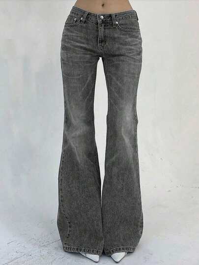 Teen GirlTrendy High Waist Slim Fit Jeans