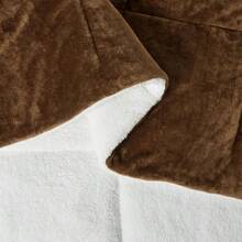 Reversible Sherpa Comforter Set With Pillow Sham, Brown, Queen Full - QueenFull81x86Brown - View 4