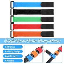 10pcs Heavy-Duty Reusable Cable Organizer Straps - Multi-Color (Red, Black, Green, Blue) Quick-Release Buckle For Home & Office Storage, Electronic Device Tool Organization, Cord Management, Cable Organizer For Desk, Desk Organization, Sleek Design - Multicolor - View 8