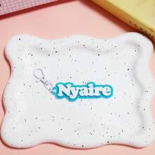 1pc Customizable Personalized Name Keychain, Backpack Water Bottle Bag Tag, Lunchbox Label, Acrylic Custom Keychain, Retro Tag, Durable And Versatile, Suitable For Birthday Party, Sports Team Anniversary Plaque - White Keychain + Hanging Ring - View 34