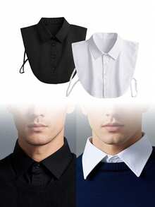 4pcs This Women's Blouse Features A Detachable Collar, Is Unisex, And Comes In A Solid Color. It Boasts A Professional, Multi-Functional Pointed Collar, Perfect For Pairing With Shirts And Suits. It Is Recommended To Air Dry In A Well-Ventilated Place For 1-3 Days To Eliminate Any Odor, Or Wash And Dry Before Wearing For A More Comfortable Experience. Suitable For Formal Occasions, Parties, And Work Settings. - Multicolor - View 7