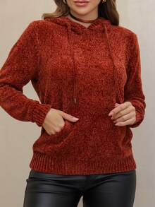 Women's Mousse Sweatshirt With Hood, Long Sleeves, Winter 3RD SD3024 - Telha - View 2