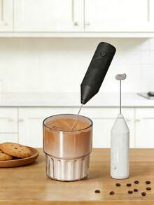 1套电动奶泡器手持式电动奶泡器搅拌器，适用于咖啡、抹茶、拿铁、卡布奇诺、热巧克力 - 彩色 - 查看 6