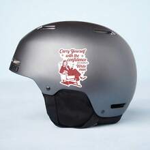 1PC Carry Yourself Confidence Sticker, Funny Vintage Lady Laptop Decal, Bold Quote Vinyl, Empowerment Gift, Waterproof Peel & Stick Water Bottle Sticker, Retro Woman Tumbler Decal, Notebook Vinyl, Perfect Gift For Strong Women, Cute Red Car Sticker, Easy Apply Sassy Laptop Accessory - S1916 - View 7