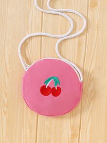 女童夏季新款学院风无袖连衣裙，带领设计，樱花刺绣，搭配斜挎包，适合上学和日常穿着。 - 玫紅色 - 查看 9