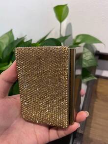 1/2 szt. Luksusowy uchwyt na karty kredytowe z kryształkami, Modny damski organizer na karty, Smukłe etui na karty z wieloma przegródkami, Magnetyczny metalowy portfel z harmonijką, Wzór z kryształkami, Kompaktowy i przenośny, Niezbędny w podróży, Niezbędny na święta, Antykradzieżowy uchwyt na karty, Nadaje się do przechowywania kart tranzytowych, kart płatniczych, dowodów osobistych, kart członkowskich, , Niezbędny w podróży, Walentynki, Karnawał, Nowy Rok, Wysokiej jakości wielopłaszczyznowe szklane kryształki, Ręcznie osadzane szklane kryształki, Powrót do szkoły, Dzień Matki, Dzień Ojca, Idealny prezent dla przyjaciół, Modny - Wielokolorowe - Zobacz 11