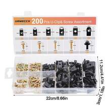 200X Universal Metal U-Type Screw + Clips Car Bumper Fender Trim Panel Fastener - 200pcs - View 8