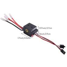 Rc ESC 320A 6-12V Brushed Speed Controller With 2A BEC For RC Boat U6L5 - Black 1pc - View 5