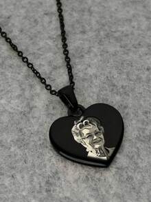 1pc Personalized Photo Heart Necklace, Customizable Engraved Photo Necklace, Personalized Photo Necklace, Square & Heart Shaped Photo Necklace, Gift For Mom/Wife, Stainless Steel Silver, Gold, Black Necklace, Customizable Engraved Photo Pendant Necklace, Anniversary, Valentine's Day, Christmas, Halloween, New Year Gift - Multicolor - View 14