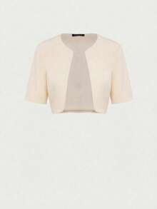 2件套优雅休闲简约通勤办公日常连衣裙套装，女士春夏款 - 杏色 - 查看 10