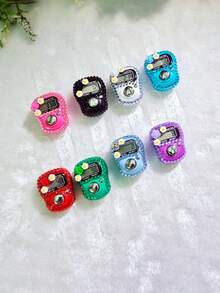 1 pièce Compteur de tally en forme de fleur, pour la prière quotidienne, la pratique de l'apprentissage, offrir à des amis et à la famille, cadeau de fête - Multicolore - Voir 2